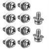 10pcs Pan Head Machine Screws M3*6mm with Cross Hole Pan