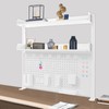 MARTEXBUY Clamp On Desk Organizer Shelf, Pegboard Multipurpose Countertop Desk