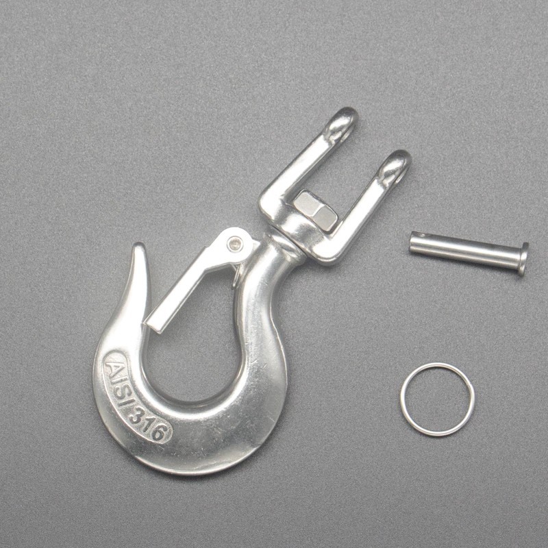 316 Stainless Steel Clevis Slip Hook with Swivel Lifting and