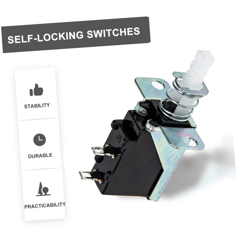 Operitacx 20pcs Self-locking Switches for Range Hood Vent Cabinet Straight