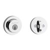Kwikset 158 Milan Deadbolt Lock, Polished Chrome Round Exterior Keyed