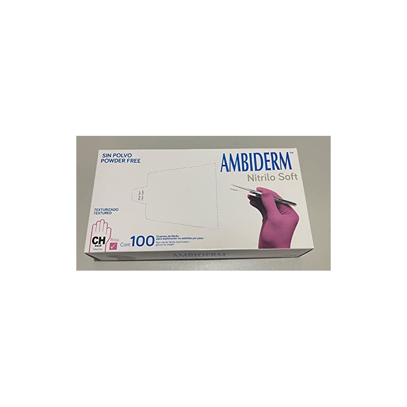 AMBIDERM | Guante de Nitrilo Soft Sin Polvo Caja con