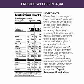 Nature's Path Organic Frosted Wildberry Açai Toaster Pastries, 11 oz (Pack of 1), Non-GMO, Fair Trade
