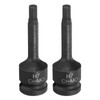 sourcing map 2pcs H7 (7mm) Hex Impact Bit Socket 1/2"
