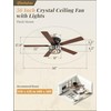 Fanbulous 56 Inch Chandelier Ceiling Fans with Lights and Remote,