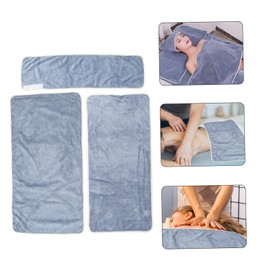 WOONEKY 1set Microfiber Salon Hair Wraps Towel Set Highly Absorbent Beauty Salon Supplies for Spa Home and Daily Use Includes Hair Turban Chest Towel and Pillow Quick Dry Skin-Safe