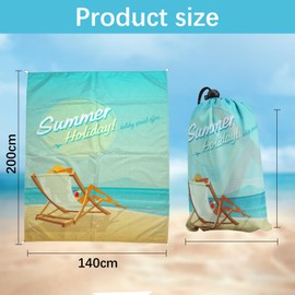 Lrocotanc Beach Mat Waterproof 140 x 200 cm - Large Picnic Blanket - Outdoor Picnic Blanket, Foldable Picnic Mat with Bag, Crawling Blanket Outdoor for Park, Beach, Camping, Garden