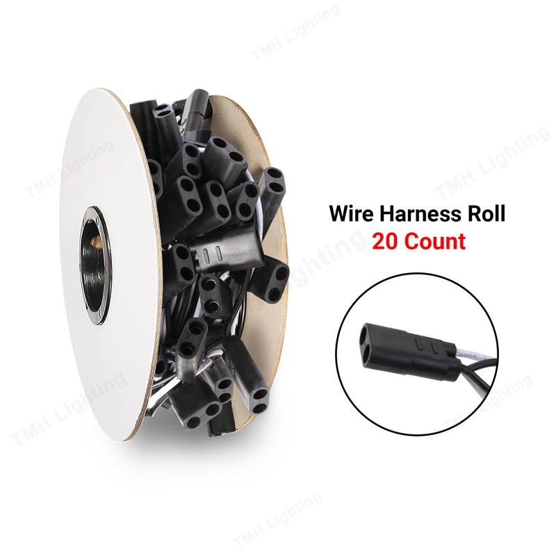 TMH 20 Count 2-Prong Wire Harness Roll Double Female Bullet