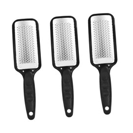 FRCOLOR 3pcs Professional Stainless Steel Foot File Remover for Dead Skin and Callus Exfoliation Portable Pedicure Tool for Home and Travel Use