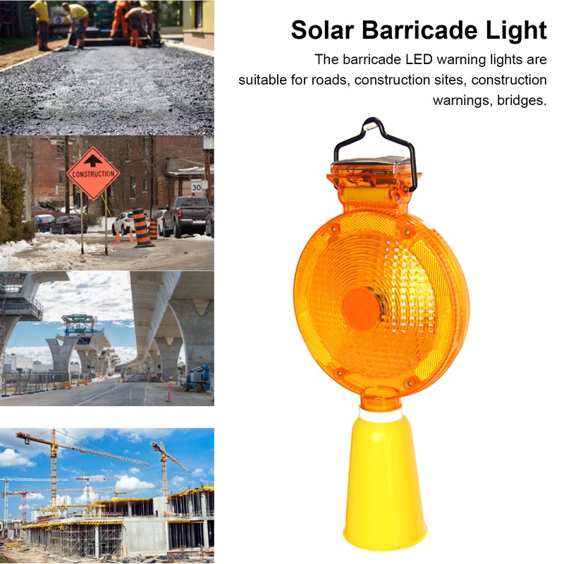 Solar LED Barricade Light Energy Saving LED Warning Safety Light