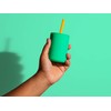 Avanchy Silicone Training Sippy Cup with Straw Lid – For