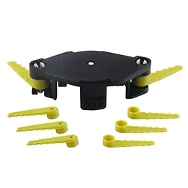 AC052N1 2-in-1 Pivoting Fixed Line and Bladed Head ACFHRL2 - Compatible with Ryobi 18V, 24V, and 40V String Trimmers, Fits for RY40210, RY40210A with 6 Replacement Blades