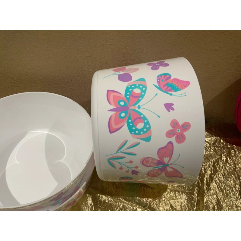 New Tupperware UNIQUE Butterfly & Flowers Theme Ilumina StacknStore Set