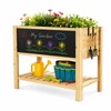 Wooden Elevated Kids Planter Box,Children Gardening Raised Bed