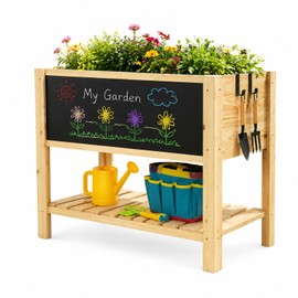 Wooden Elevated Kids Planter Box,Children Gardening Raised Bed