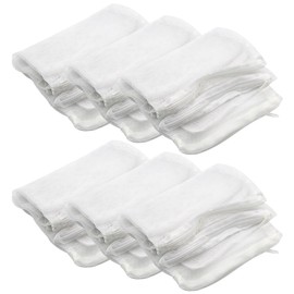 UUYYEO 20 Pcs Fish Tank Filter Bags Mesh Aquarium Filter Bags Small Zippered Filter Bags Activated Carbon Small Bags Fine Mesh Net Bags with Zipper White