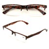 2 Pairs Rectangular Half Rim Reading Glasses - Simple Classic
