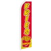 Fries Swooper Feather Advertising Flag - Great for Businesses, Shops,