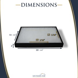 Southern Star Displays Riker Display Case 14 x 20 x 2 for Collectibles, Jewelry, Arrowheads & More