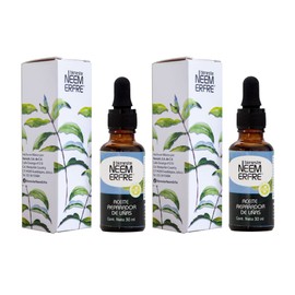 Aceite reparador de uñas dañadas de NEEM Orgánico TEA TREE y Extracto Oleoso de Toronja - Azadiractina - Natural Vegano Biodegradable - Ayuda a recuperar el tono natural de las uñas - 30 ml 1.01 fl. oz- Bienestar Neem Erfre (Paq- de 2)