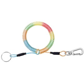 Mini Skater Fishing Lanyards Retractable Wire Safety Coiled Lanyards for Fishing Pliers Tools, Pack of 1 (Coloured)