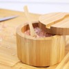 DECHOUS Salt Box with Magnetic Closure Lid Round Seasoning Container
