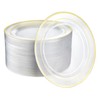 R-kay 100 Pack 10 Inch Clear And Gold Plastic Plates