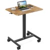FCJ Adjustable Rolling Laptop Computer Cart for Home Office or
