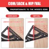 LARMEIL Carpenter Square 7 inch Woodworking Tools Adjustable Rafter Square