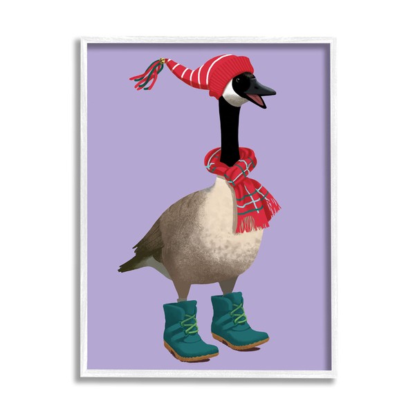 Stupell Industries Festive Winter Goose with Scarf and Hat, Designed