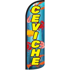 Ceviche Swooper Windless Flag (full sleeve) 3ft X 11.5ft Flag by EZ Flags