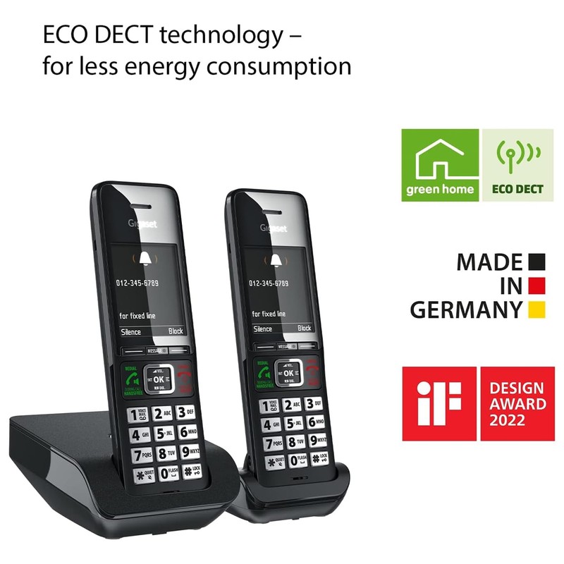 Gigaset Comfort 552 Duo - 2 Cordless Phones - Made