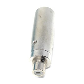 DRUT 1pcs XLR Male to RCA Female Adapter Cable Changer - 3 Pin XLR M to RCA F Converter (Silver)