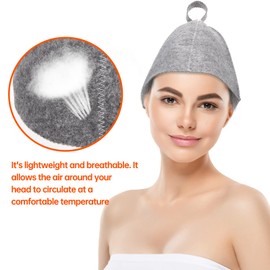 Milisten 2pcs Original Wool Sauna Hat for Women and for Men 100% Natural Felt Russian Bath Hat Vaporarium Hat Bath Accessories for Sauna on The Street Steam Room