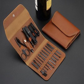 Nail clipped set leather case nail care / 손톱깍이 세트 가죽케이스 네일케어