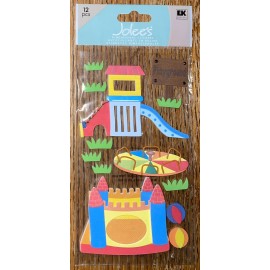 Jolee's RARE Jolees Playground Park Slide Spinner Jumper Castle Bounce House 3D Birthday