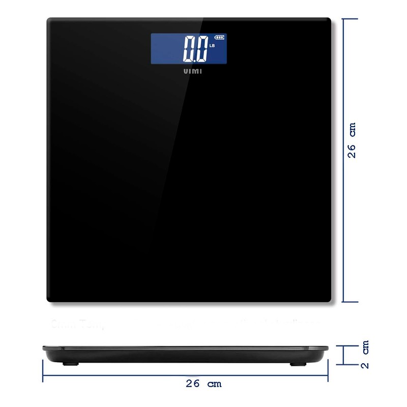 Báscula Digital Cuadrada Pesa Hasta 180 Kg (Negro)