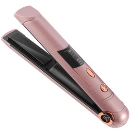 Glätteisen und Lockenstab 2 in 1 USB Wiederaufladbare Glätteisen Locken und Glätten, Drei Einstellbarer Temperaturstufen, Schnelle Erwärmung Haarglätter für Lange/kurze Haare