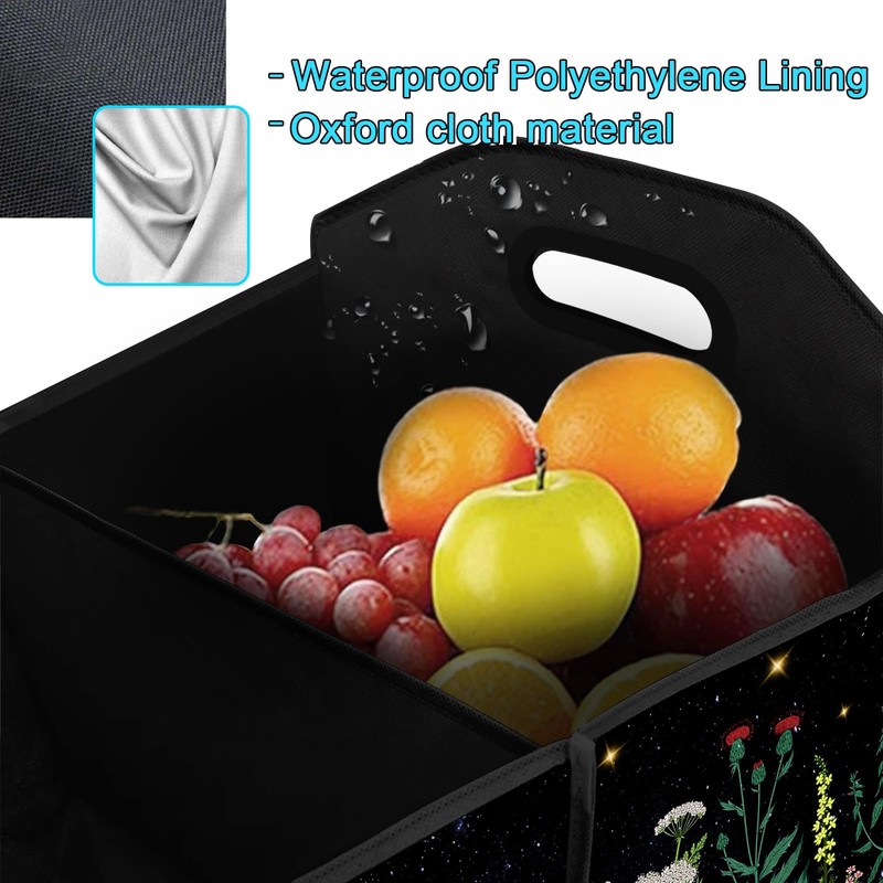 FREZORA WildFlower 50L Waterproof Polyester Trunk Organizer Car Storage MultiCompartment