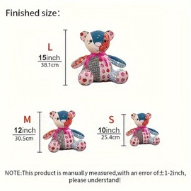 YICBOR Memory Bear Sewing Templates Set, 10Pcs Durable Acrylic Teddy Bear Sewing Patterns & Templates with Detailed Instructions for Sewing (Medium)