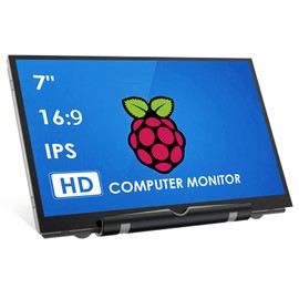 HMTECH 7 Inch Raspberry Pi Screen 800x480 HDMI Portable Monitor IPS LCD Screen Display for Raspberry Pi 5/4/3/2/Zero/B/B+ Win11/10/8/7 (Non-Touch)