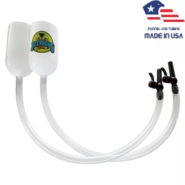 Beer Bong Double Beer Bong Extreme | Clear Funnel | Two Funnels in One | 3' Tubings