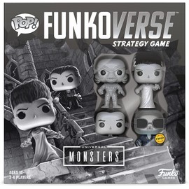 Funkoverse Universal Monsters Strategy Board Game for 2-4 Players - Includes 4 Funko POP! Figures - Chase Limited Edition