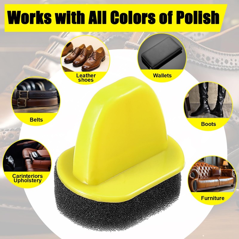 10 Pack Shoe Polish Sponge Applicators, Foam Dauber Shoe Shine