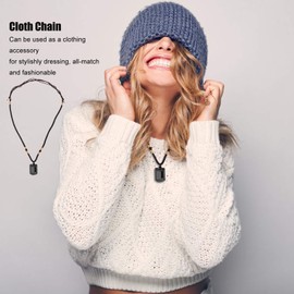 Tourmaline Pendant Necklace, 4 Pieces Black Tourmaline Gemstone Chain Set Healing Stone Protective Stones Necklace Adjustable Lucky Stone Pendant, Against Negative Energy