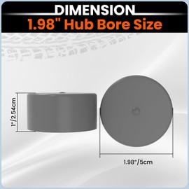 1.98 Inch Bearings Buddy Caps Rubber Dust Covers Trailer Wheel Bearing Protector Replacement for Bearing Partner Bra, Gray Bearings Buddy Bras (2 Pack)