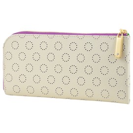Liberte 0351046 L-Shaped Zipper Long Wallet, beige