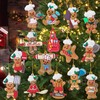 Christmas Gingerbread Man Ornaments Gingerbread Cook Ornament, 15pcs Xmas Ginger