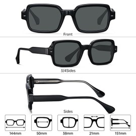 STGATN Polarized Sunglasses Womens - Retro Narrow Frame Classic Vintage Style, Lightweight UV Protection Shades for Driving, Beach, Outdoor Fashion Accessorie