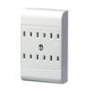 Leviton 49687-W 15 Amp, 125 Volt, 2-Wire, 6-Outlet Adapter, White